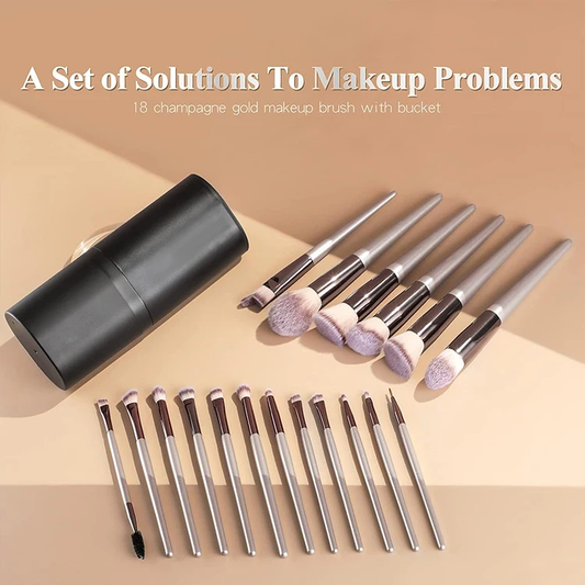 LUXURY 18 PC MAKE UP BRUSH SET